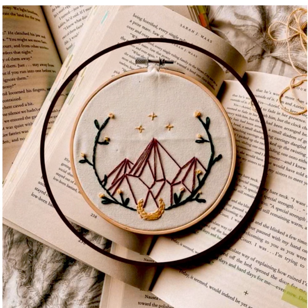 SOLD
Night Court Embroidery Kit inspired by A Court of Rose and Thornes